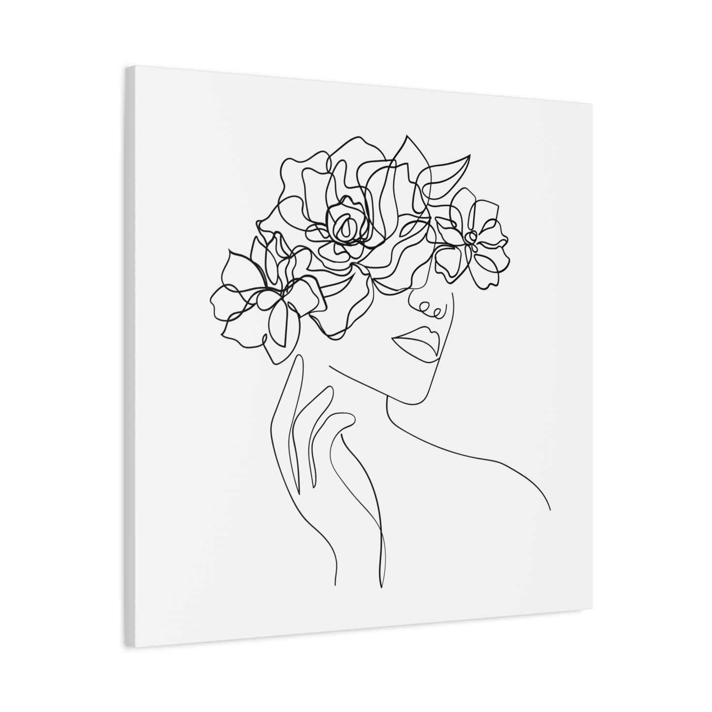 Deko Leinwand Weiss auf Holzrahmen gespannt - Kiefernholz , 1.25" Mit dekorativem Kunstdruck Bild