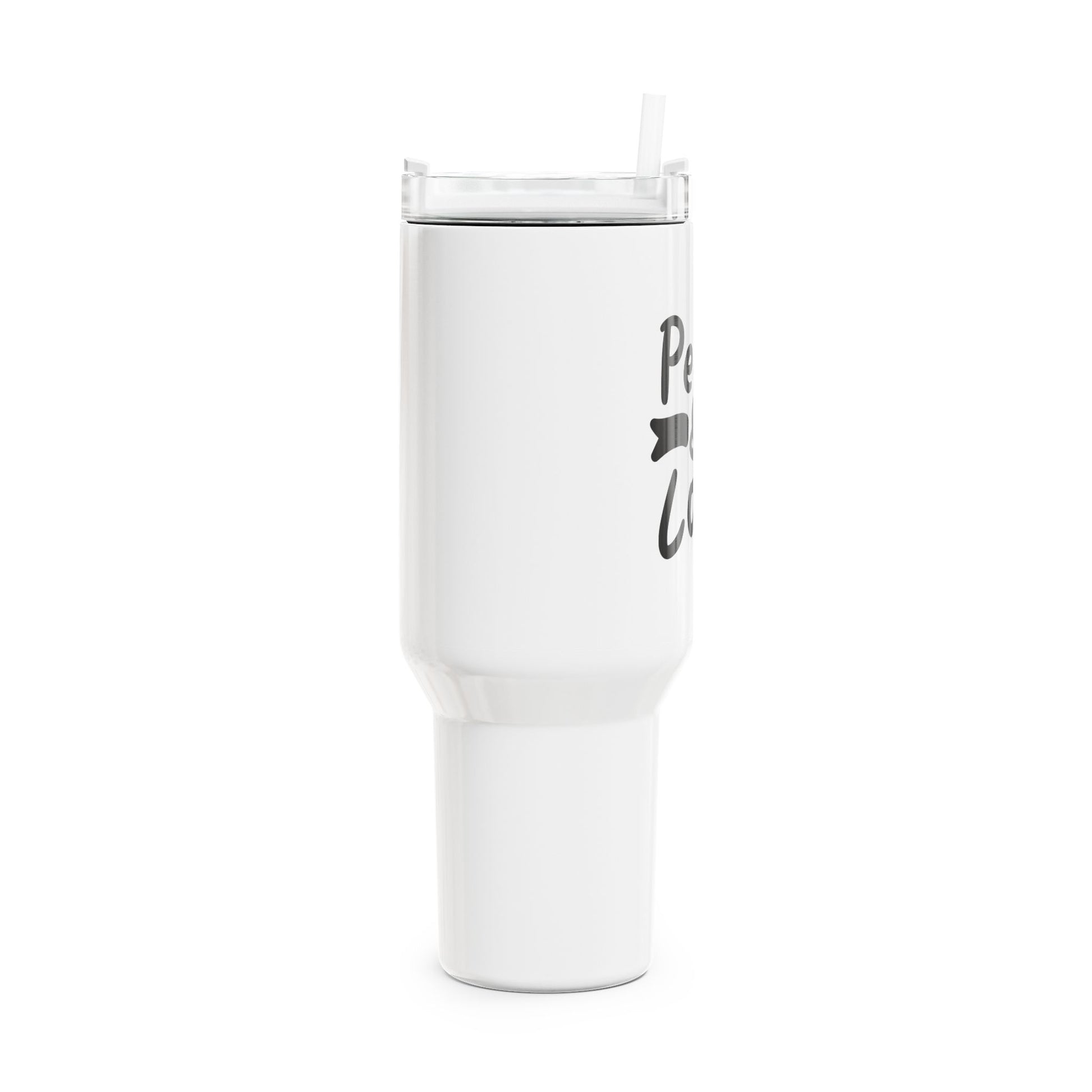 PEACE & LOVE - HIPPIE FRIEDENSNACHRICHT • Tumbler mit Henkel & Strohhalm • XXL Reisebecher 1,2L - YOGA SANTA