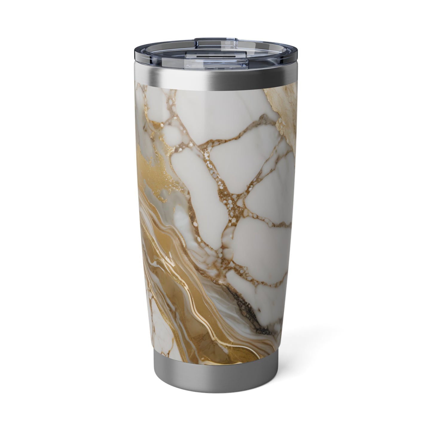 WEIßER MARMOR GOLDENE ADERN LUXUS • Thermo-Reisebecher XL • 590 ml • Tumbler Vagabond