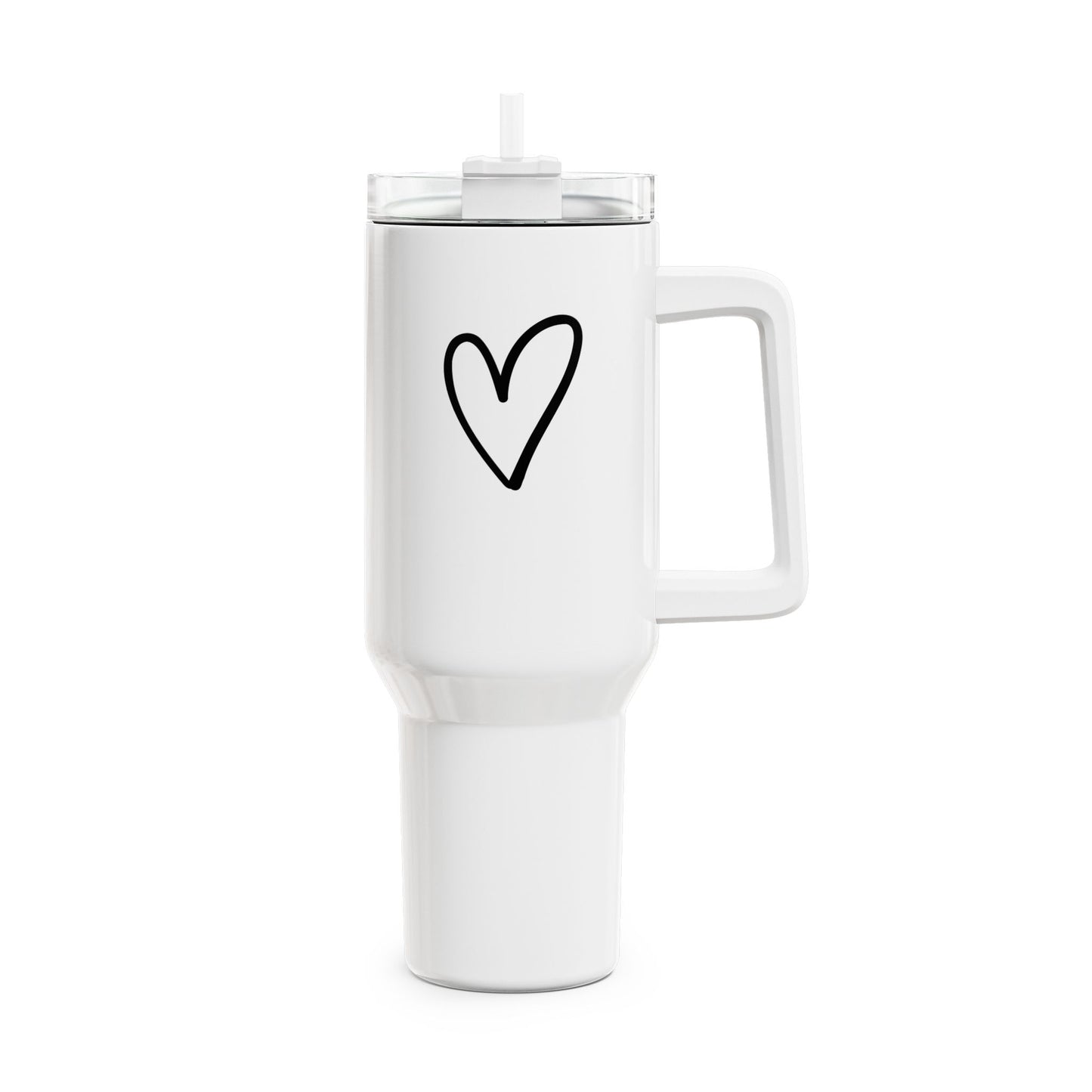 LOVE BECHER • Liebesbeweis Geschenk, LOVE Liebesbotschaft • Tumbler mit Henkel & Strohhalm • XXL Reisebecher 1,2L