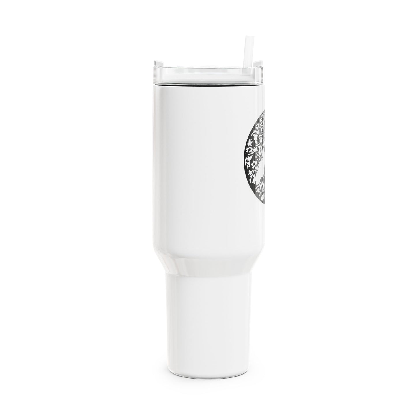 BAUM DES LEBENS SYMBOL • Tumbler mit Henkel & Strohhalm • XXL Reisebecher 1,2L