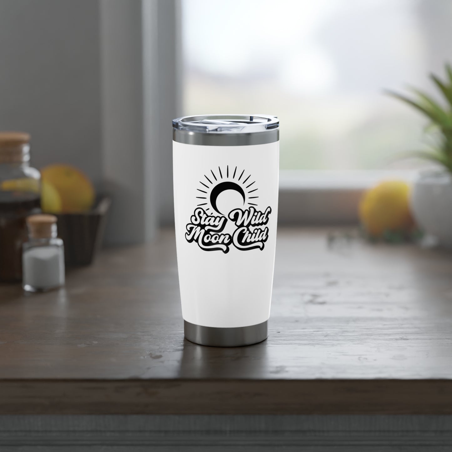 STAY WILD MOON CHILD • Spiritueller Spruch • Thermo-Reisebecher XL • 590 ml • Tumbler Vagabond