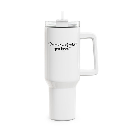DO MORE OF WHAT YOU LOVE - MOTIVATIONS SPRUCH • Tumbler XXL Reisebecher 1,2L - YOGA SANTA
