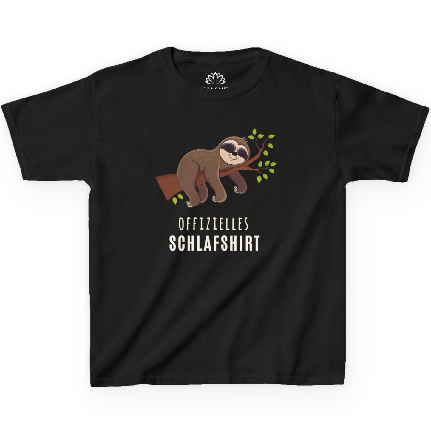 OFFIZIELLES SCHLAFSHIRT SLOT FAULTIER MOTIV COMIC • Pijama Schlafoberteil Oversize Kinder T-Shirt Mädchen Jungen • BIO Baumwolle 🌿