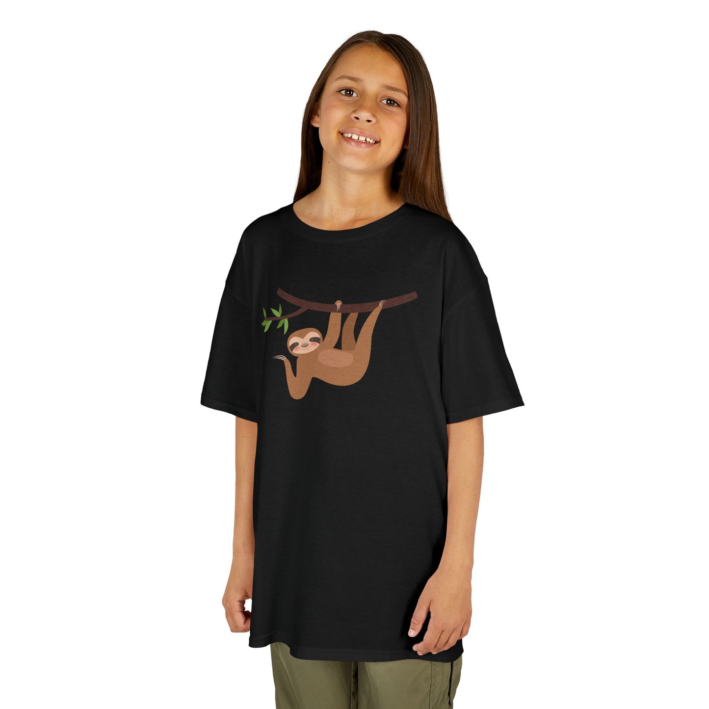 FAULTIER WINKT NIEDLICH SÜß • Oversize Kinder T-Shirt Mädchen Jungen • BIO Baumwolle 🌿
