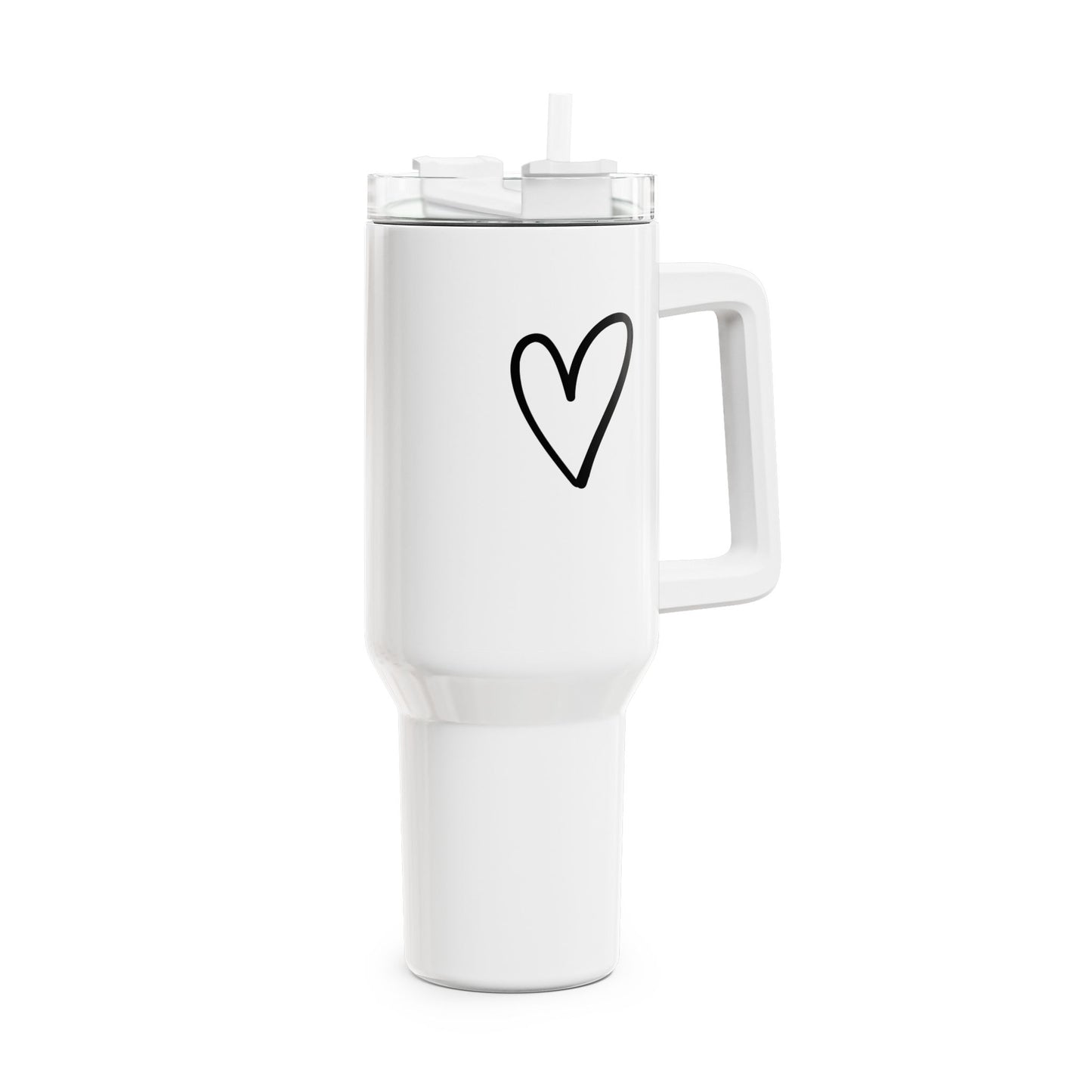 LOVE BECHER • Liebesbeweis Geschenk, LOVE Liebesbotschaft • Tumbler mit Henkel & Strohhalm • XXL Reisebecher 1,2L