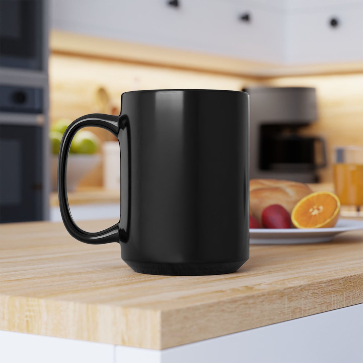 MONDPHASEN STERNENHIMMEL • Spirituelles Motiv • 440ml XXL Kaffeebecher Schwarz - YOGA SANTA