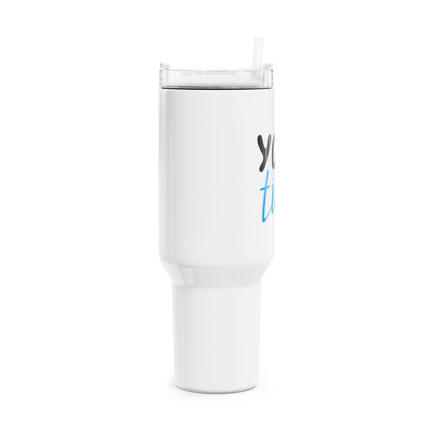 YOGA TIME - YOGA LIEBHABER • Tumbler mit Henkel & Strohhalm • XXL Reisebecher 1,2L - YOGA SANTA