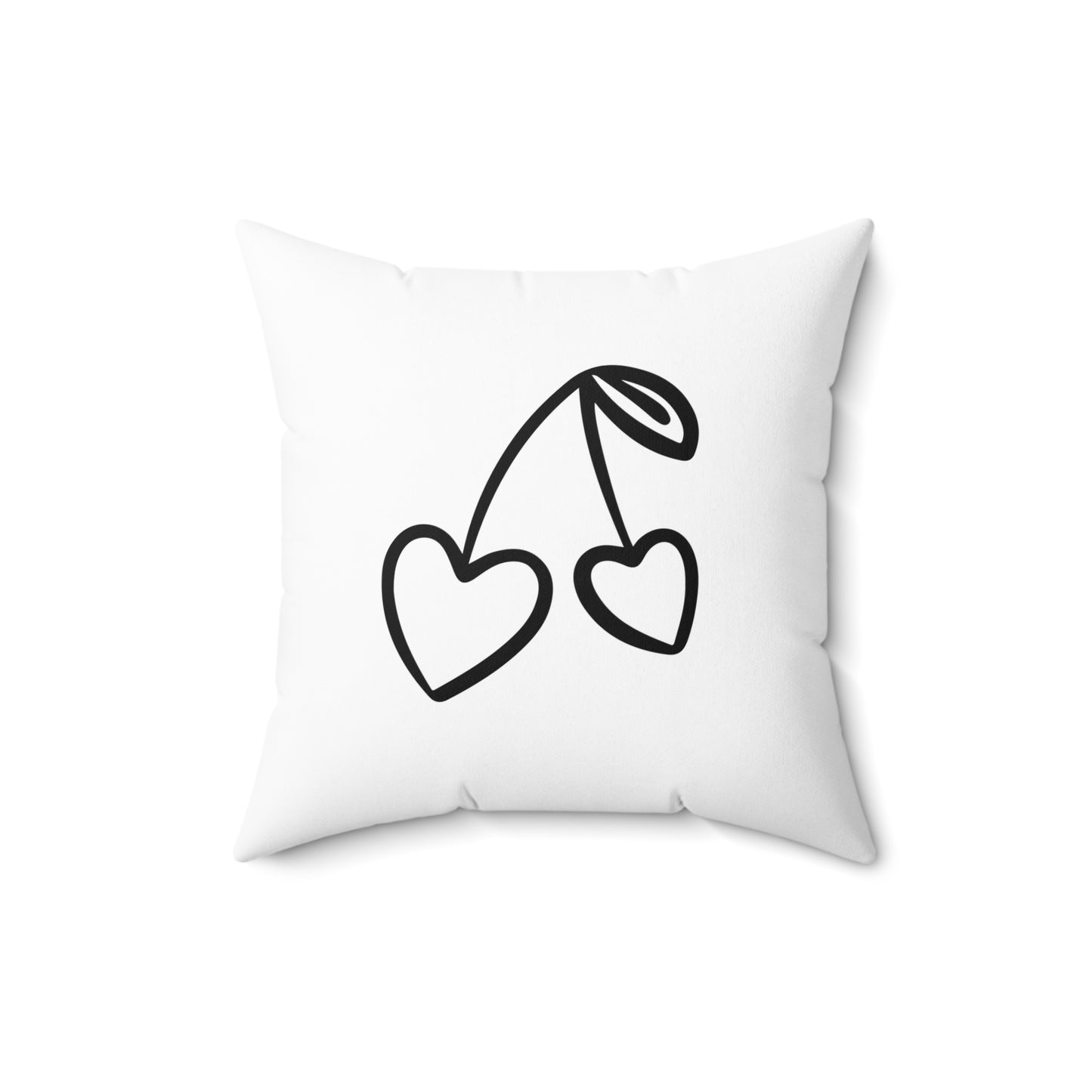 HERZKIRSCHE • Liebesbeweis Geschenk, LOVE Liebesbotschaft • Deko Kissen mit Reißverschluss Quadratisch Weiss