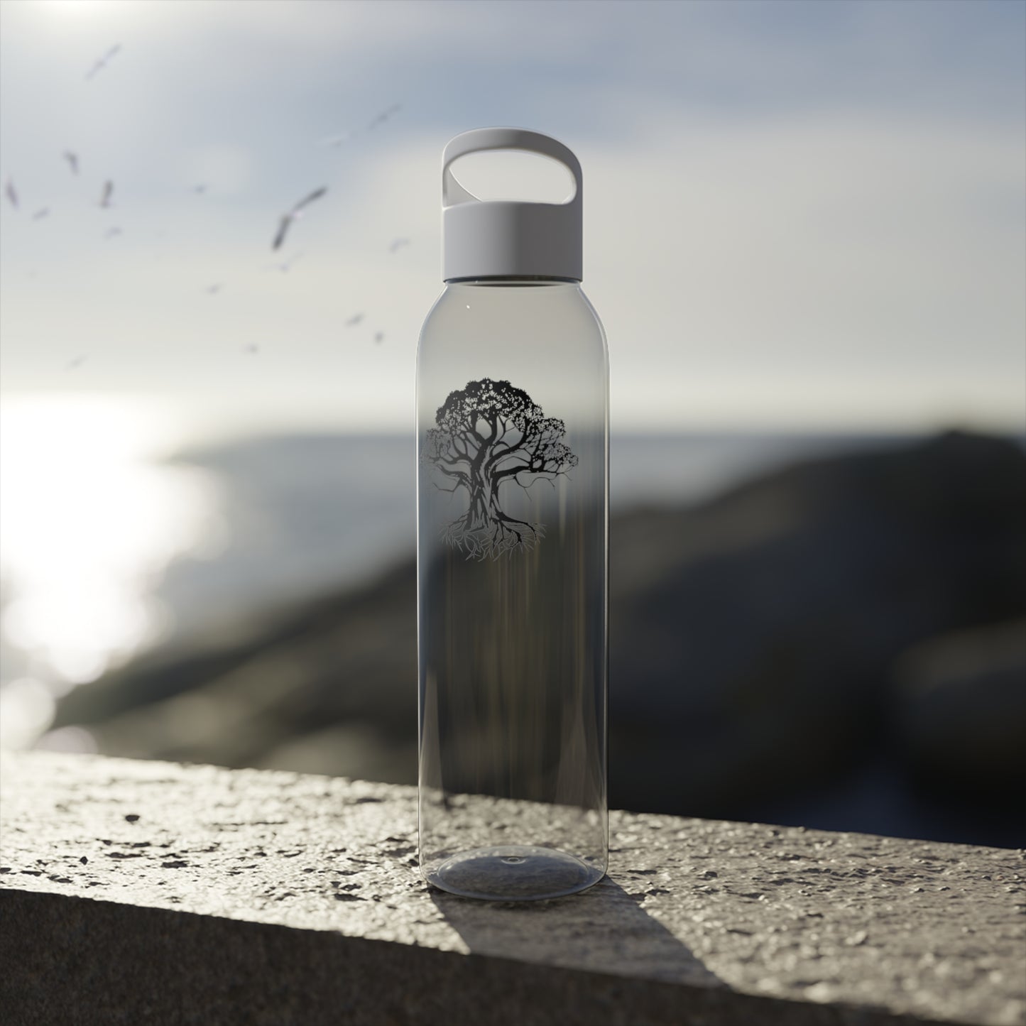 BAUM HANDGEZEICHNET • TRITAN Wasserflasche Sky 650 ml