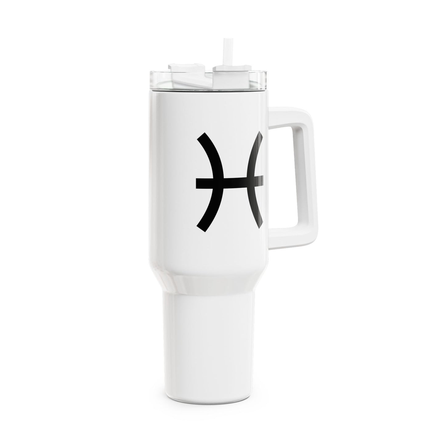 FISCHE PISCES Symbol Sternzeichen Tierkreiszeichen • Tumbler mit Henkel & Strohhalm • XXL Reisebecher 1,2L - YOGA SANTA