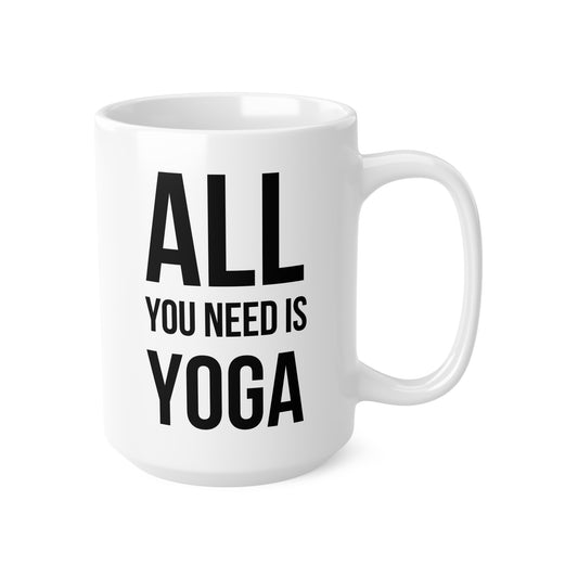 ALL YOU NEED IS YOGA • Yogaliebhaber Geschenkidee mit Spruch • 440ml XXL Kaffeebecher - YOGA SANTA