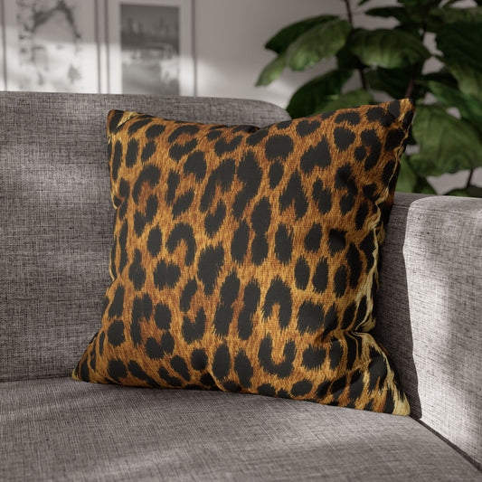 LEOPARDEN ANIMAL PRINT LEO LÖWE • Deko Kissenbezug mit Reißverschluss Quadratisch Bunt