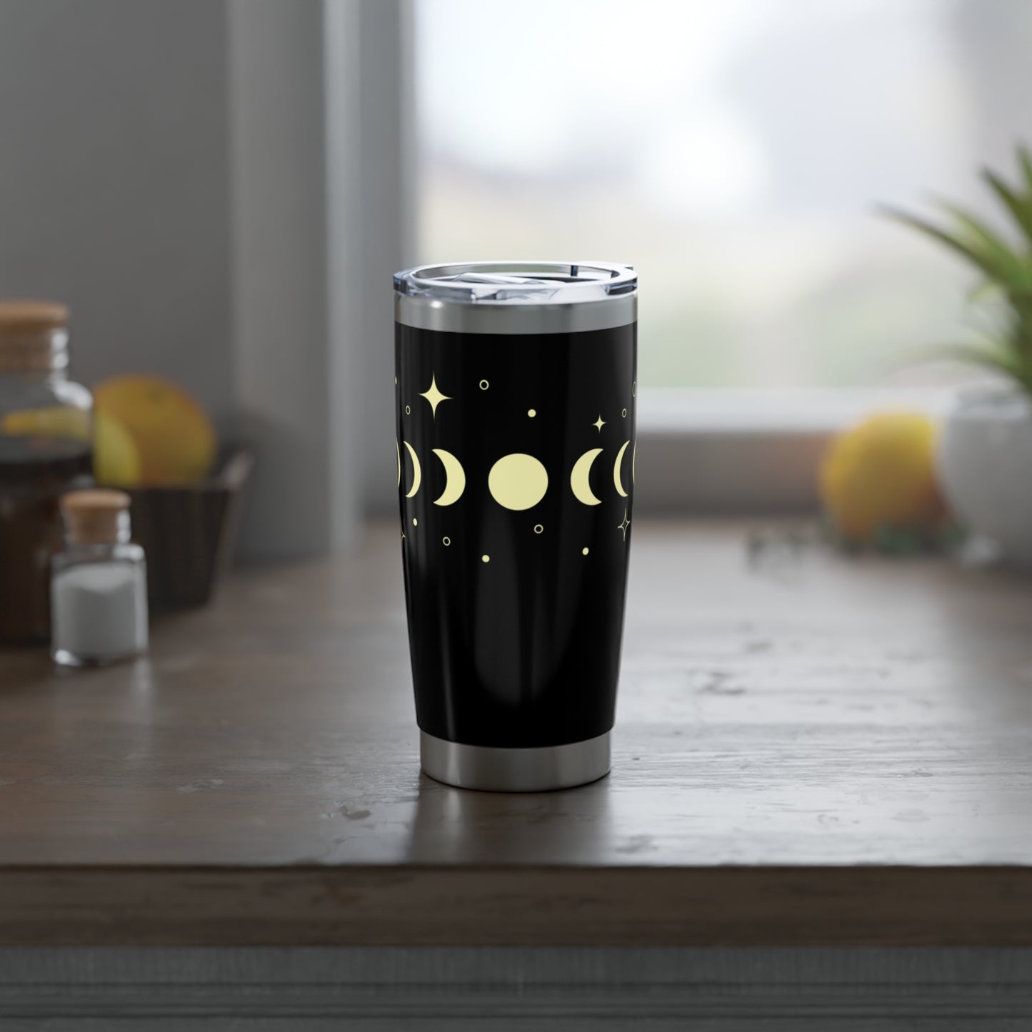 MONDPHASEN MONDZYKLUS STERNENHIMMEL • Thermo-Reisebecher XL • 590 ml • Tumbler Vagabond