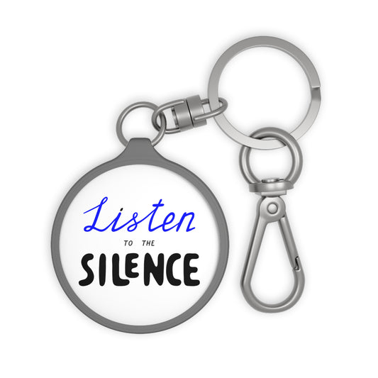 LISTEN TO THE SILENCE - YOGA MEDITATION • Edler Luxus Schlüsselanhänger mit Karabiner für Frauen & Männer