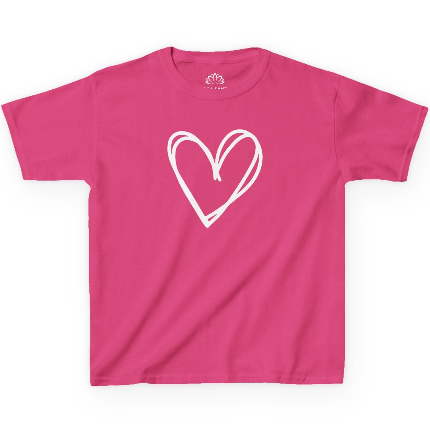 HERZ BILD HERZCHEN HANDGEZEICHNET LOVE PRINT MOTIV • Oversize Kinder T-Shirt Mädchen Jungen • BIO Baumwolle 🌿