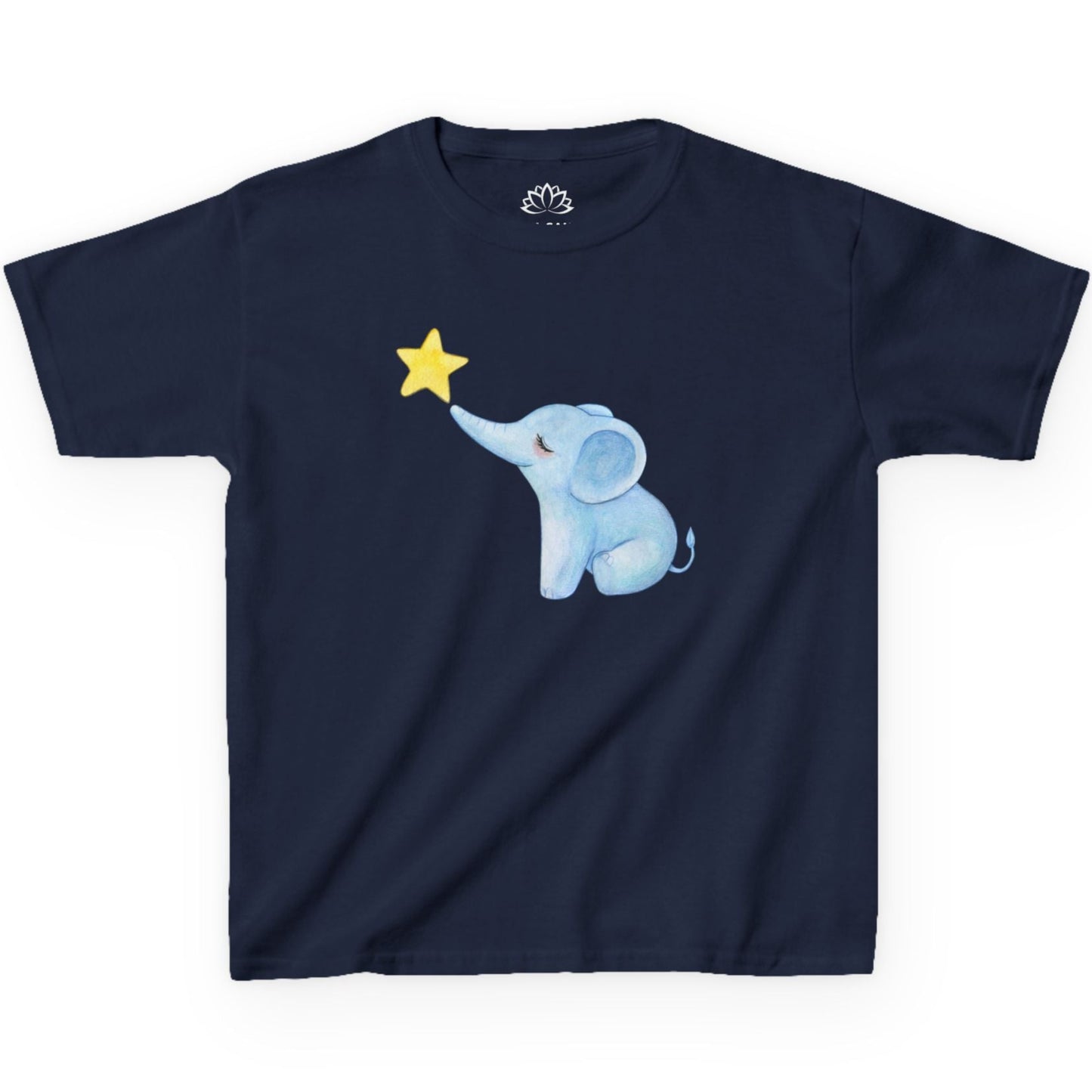 ELEFANT STERN SÜß NIEDLICH COMIC ZEICHNUNG • Pijama Schlafoberteil Oversize Kinder T-Shirt Mädchen Jungen • BIO Baumwolle 🌿