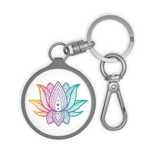 LOTUSBLÜTE Buddhistisches Symbol Indisch • Edler Luxus Schlüsselanhänger mit Karabiner für Frauen & Männer