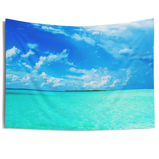 MEER SOMMER HIMMEL BLAU • Urlaubsmotiv • Wandtuch • Wandttepich • Wanddekor in v. Größen bis XXL