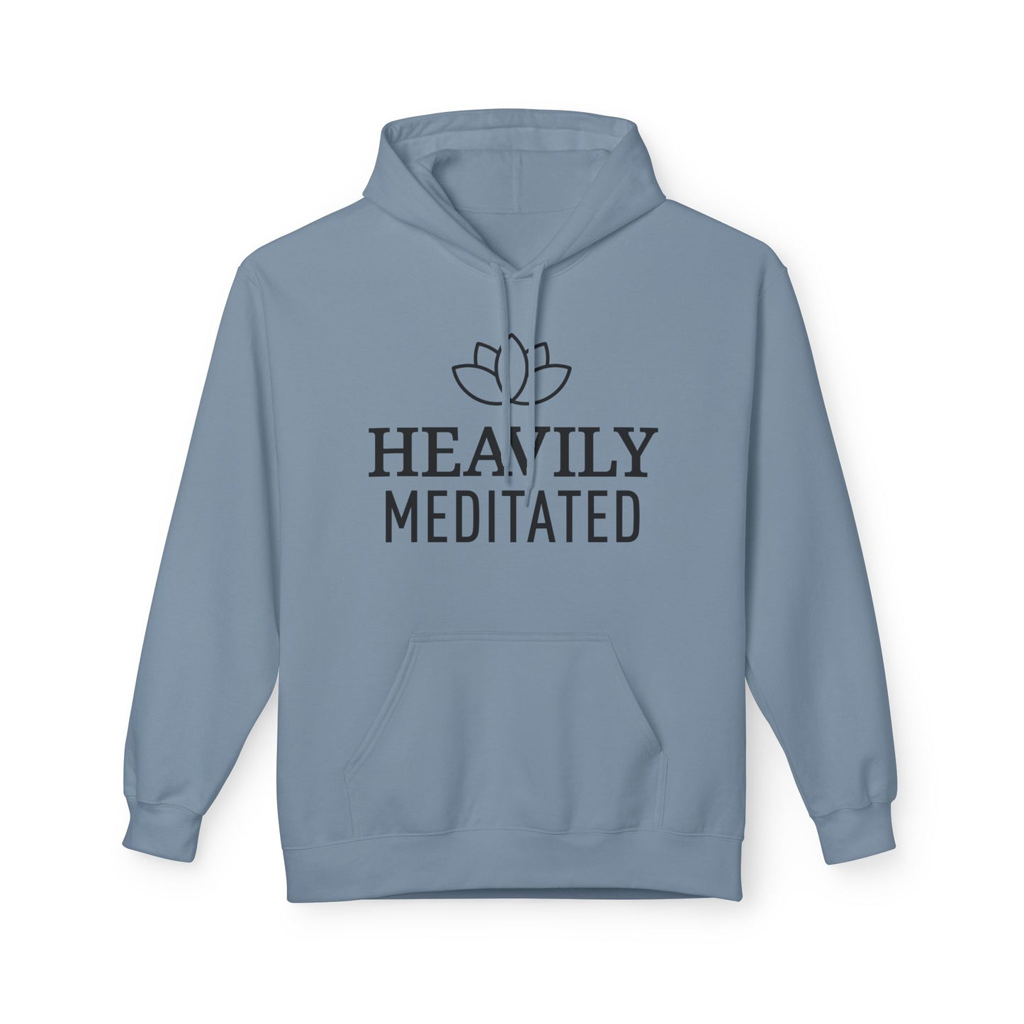 HEAVILY MEDITATED • LOTUSBLÜTE MINIMALISTISCHES DESIGN • Meditations Spruch Geschenkidee • Kuschelweicher Hoodie für Damen & Herren • Baumwolle 🌿 - YOGA SANTA