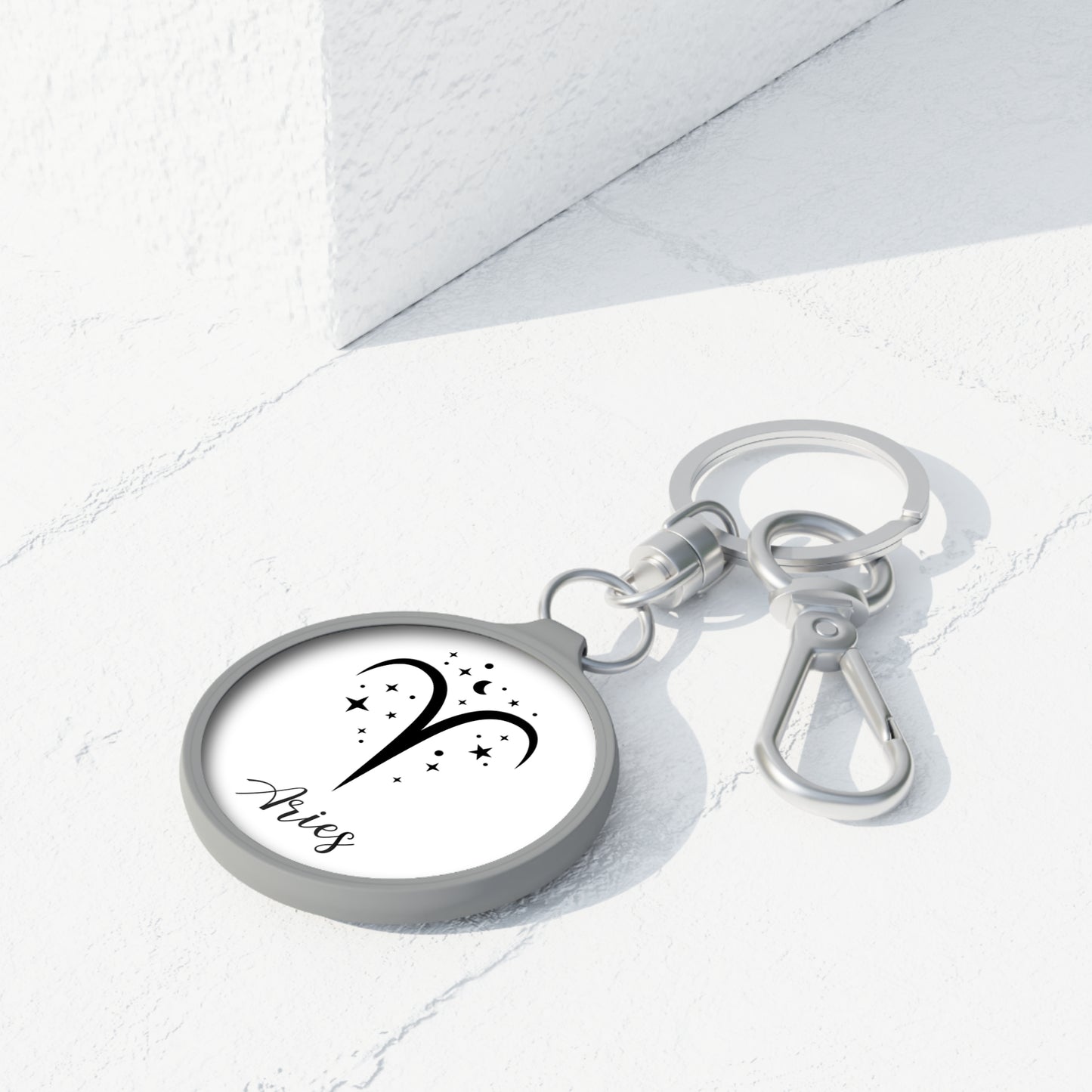 WIDDER SYMBOL ARIES STERNZEICHEN Tierkreiszeichen Sterne • Edler Luxus Schlüsselanhänger mit Karabiner für Frauen & Männer
