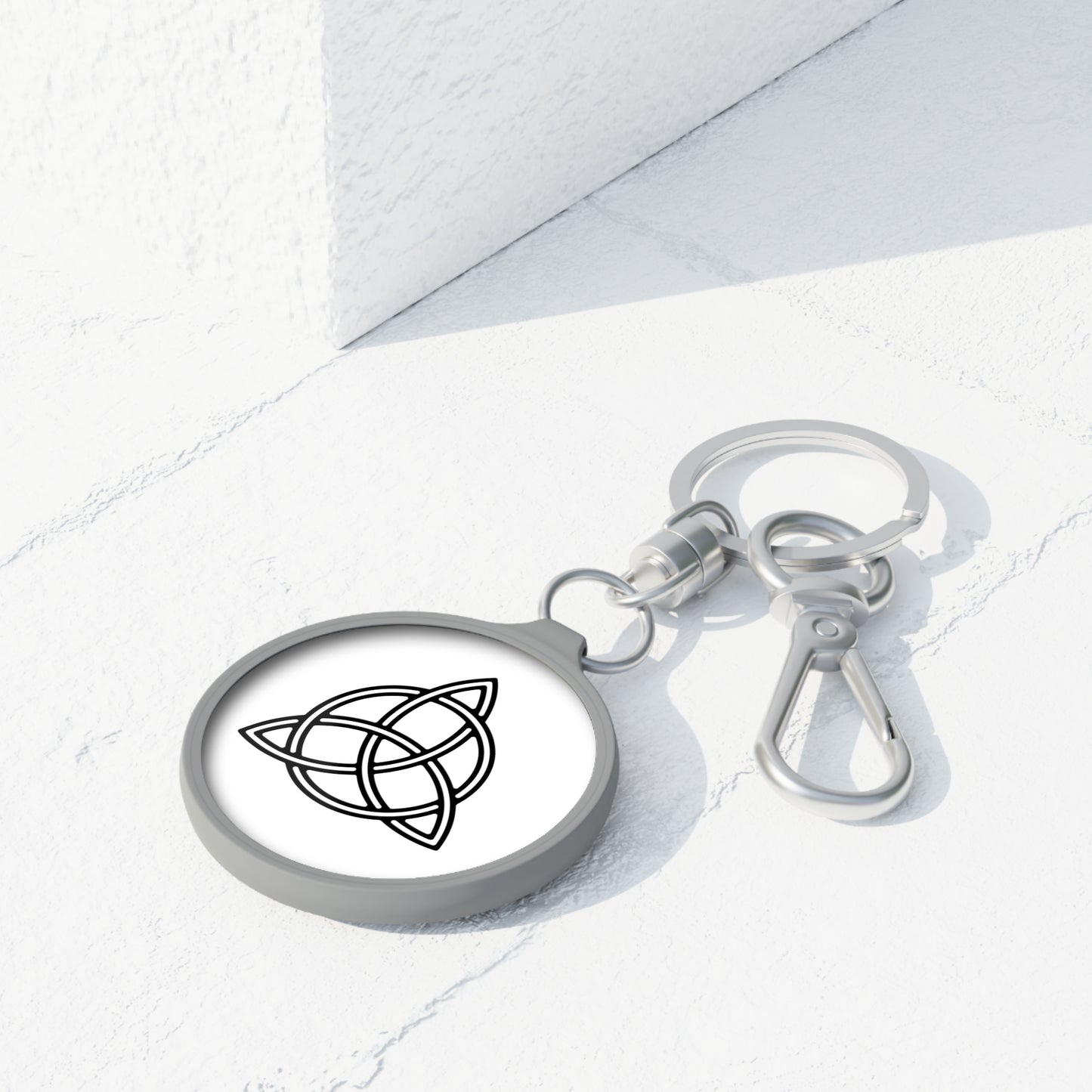 TRIQUETRA - KELTISCHER KNOTEN - WIKINGER ANHÄNGER • Edler Luxus Schlüsselanhänger mit Karabiner für Frauen & Männer