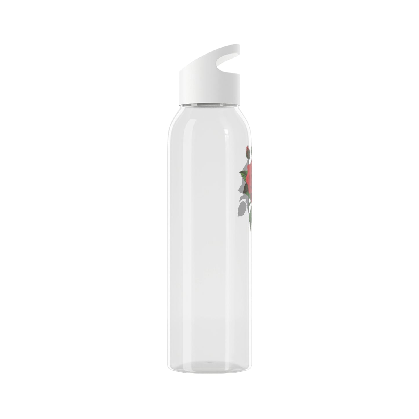 ROSE ROT • ÄSTHETISCHES BLUMENMOTIV • Wasserflasche Sky 650 ml
