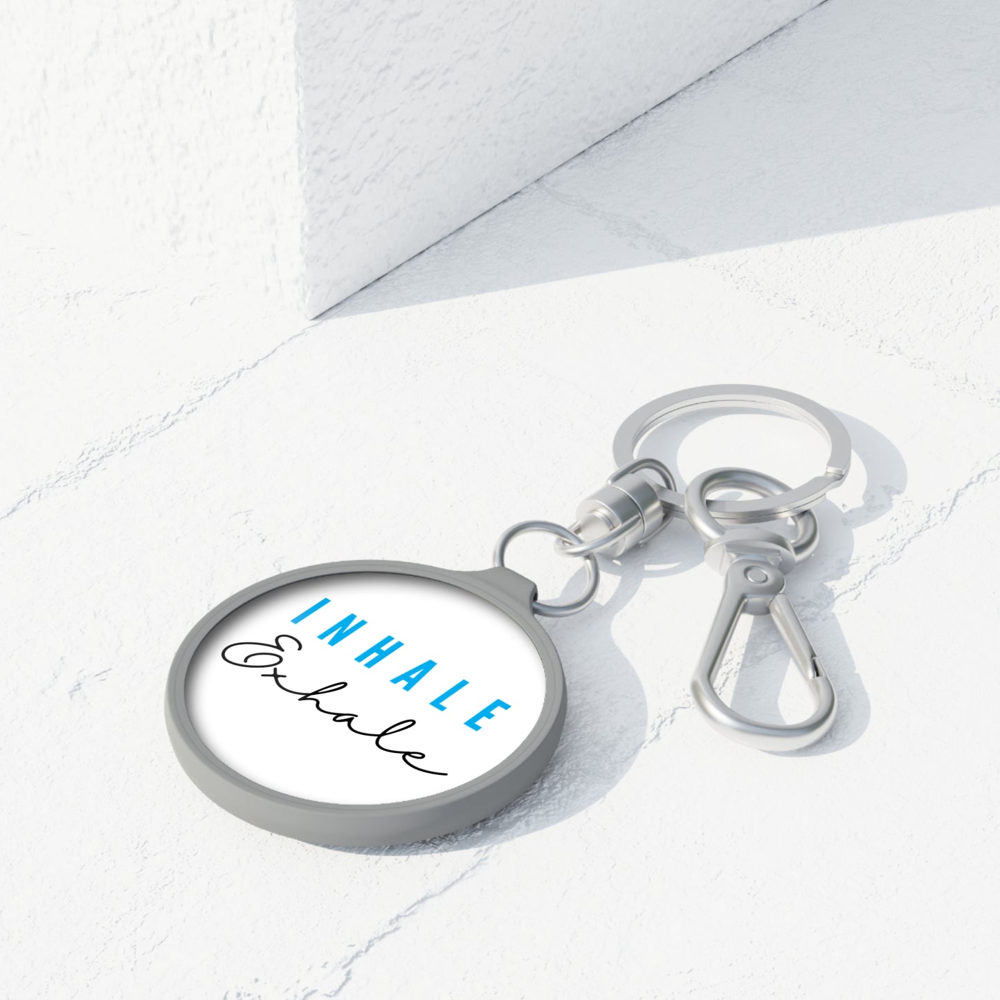 INHALE EXHALE - YOGA FITNESS MEDITATION SPORT • Edler Luxus Schlüsselanhänger mit Karabiner für Frauen & Männer