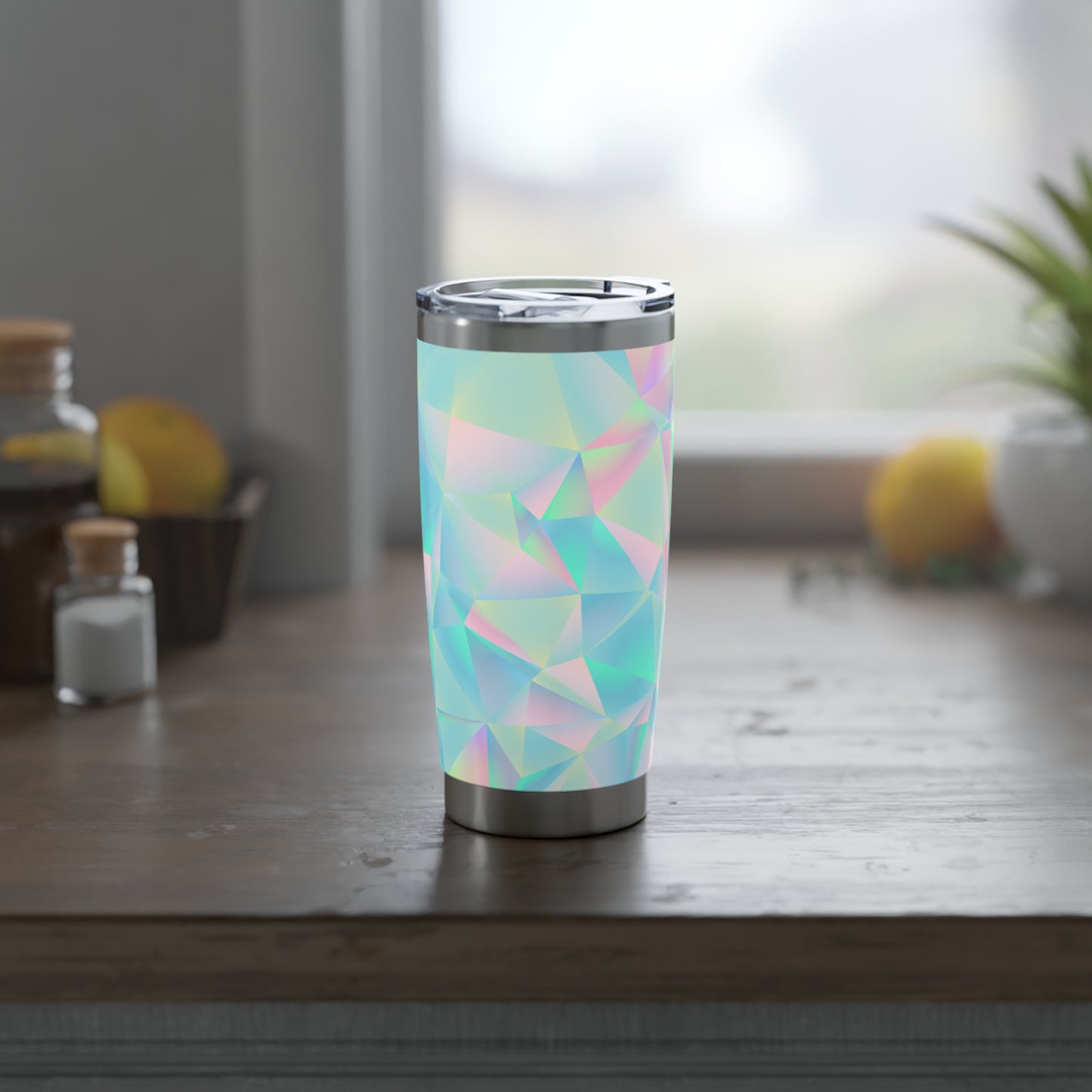 OPAL OPTIK TÜRKIS STEINMUSTER • Thermo-Reisebecher XL • 590 ml • Tumbler Vagabond