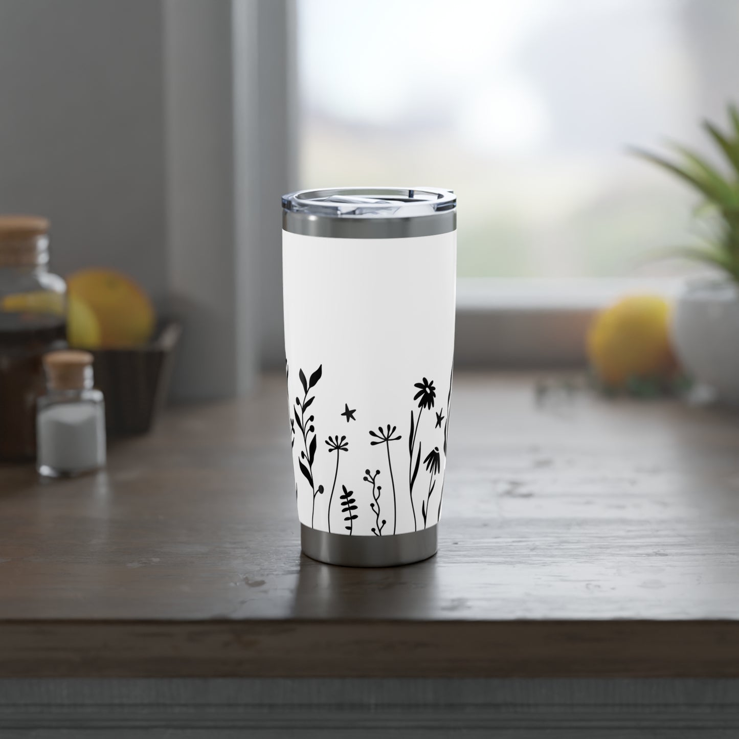 BLUMEN MOTIV FLORALE CLIPART • Thermo-Reisebecher XL • 590 ml • Tumbler Vagabond