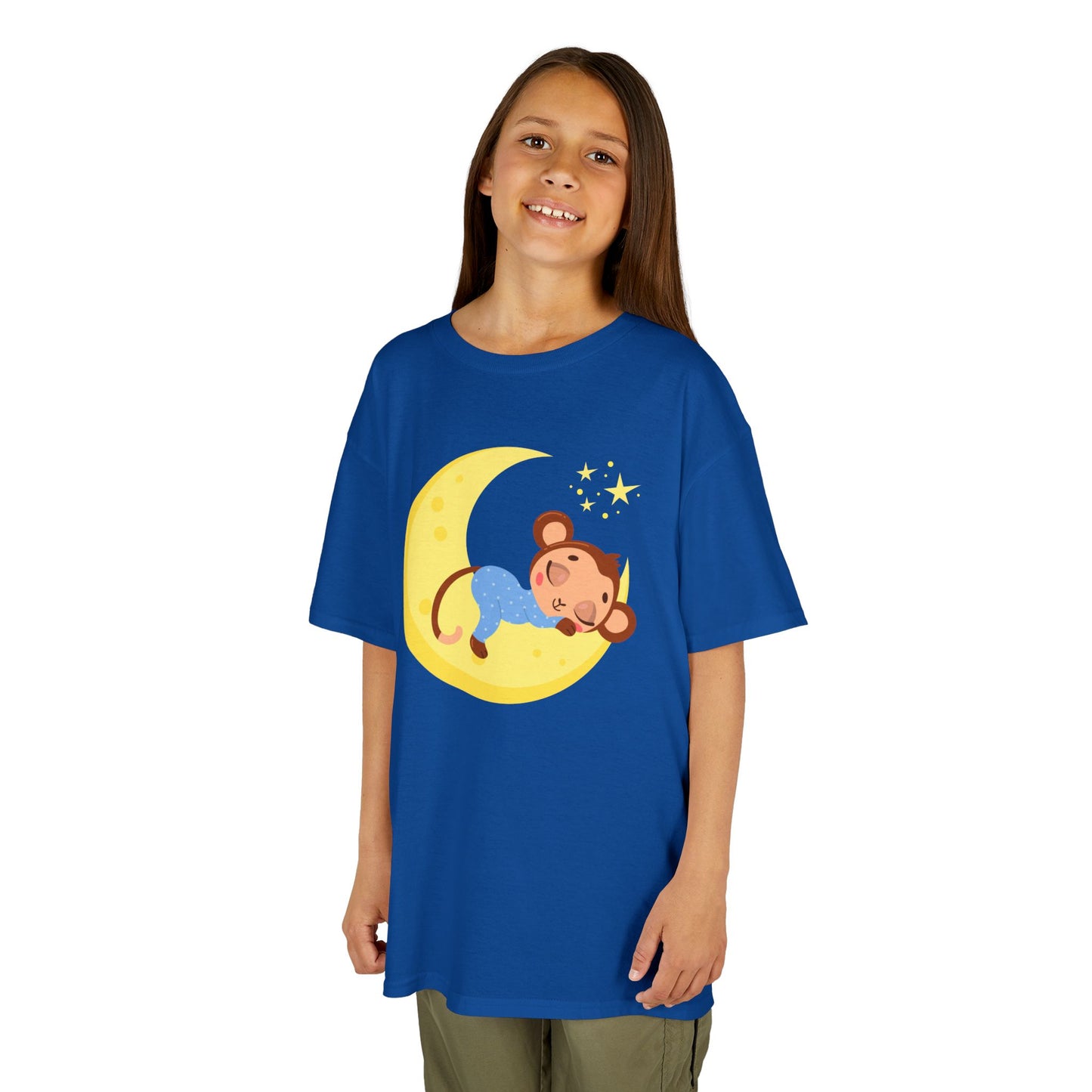 AFFE MOND STERNENHIMMEL • Pijama Schlafoberteil Oversize Kinder T-Shirt Mädchen Jungen • BIO Baumwolle 🌿