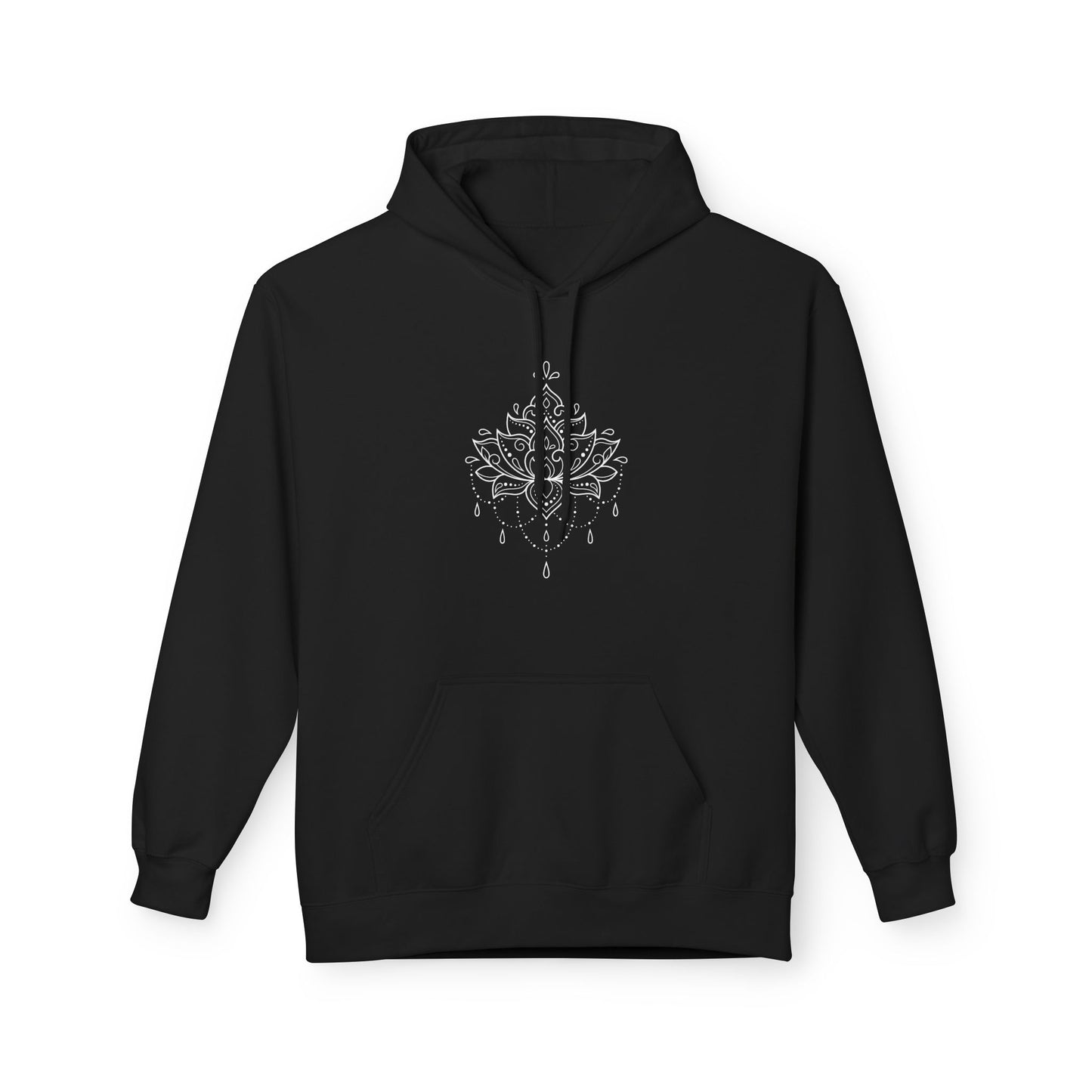 LOTUSBLÜTEN-ZEICHNUNG MINIMALISTISCH, ÄSTHETISCH SCHÖN •    Hoodie für Damen & Herren Kuschelpullover • Baumwolle 🌿