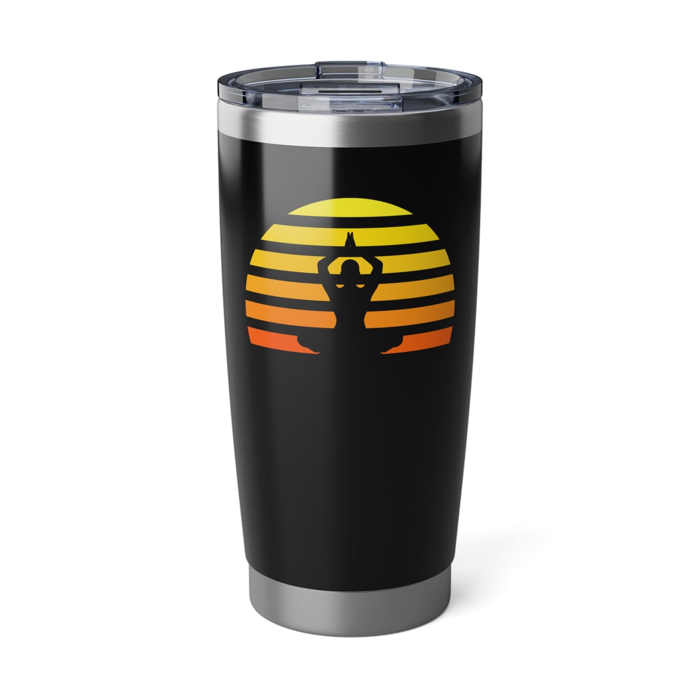 YOGA MOTIV RETRO SONNENAUFGANG YOGI SONNEUNTERGANG • Thermo-Reisebecher XL • 590 ml • Tumbler Vagabond
