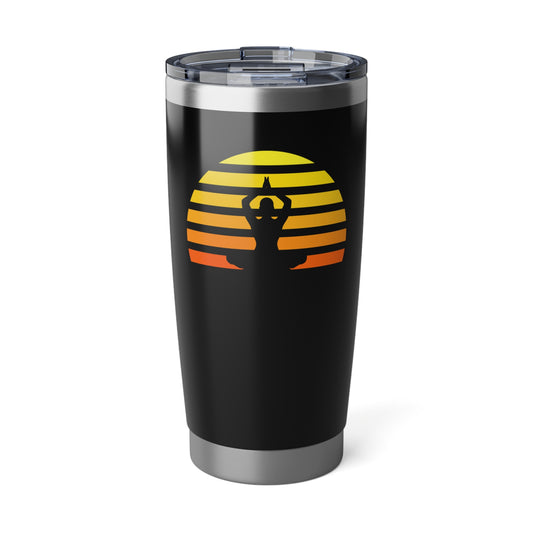YOGA MOTIV RETRO SONNENAUFGANG YOGI SONNEUNTERGANG • Thermo-Reisebecher XL • 590 ml • Tumbler Vagabond