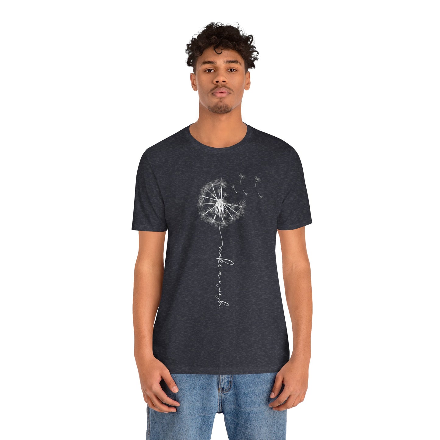 MAKE A WISH • PUSTEBLUME SPRUCH • T-shirt Damen & Herren • Baumwolle 🌿