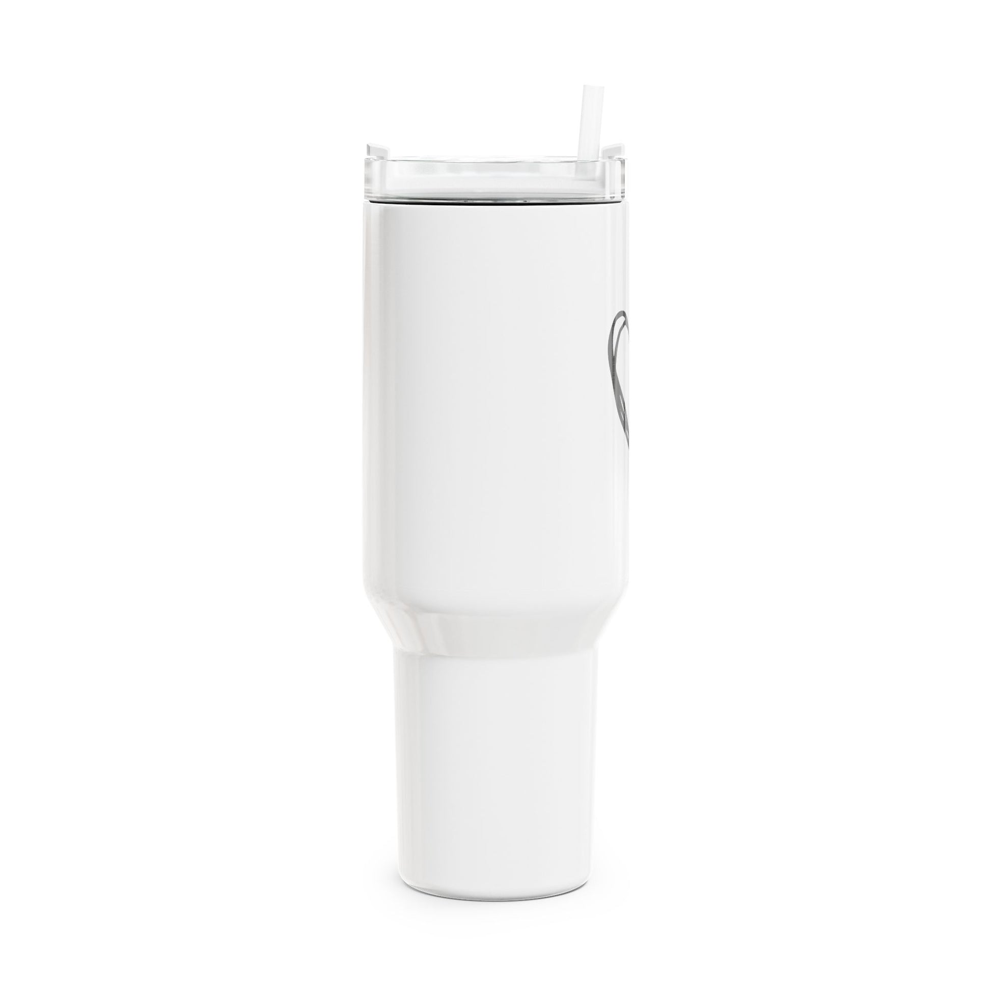 HERZ ZEICHNUNG • Liebesbeweis Geschenk, LOVE Liebesbotschaft • Tumbler mit Henkel & Strohhalm • XXL Reisebecher 1,2L - YOGA SANTA