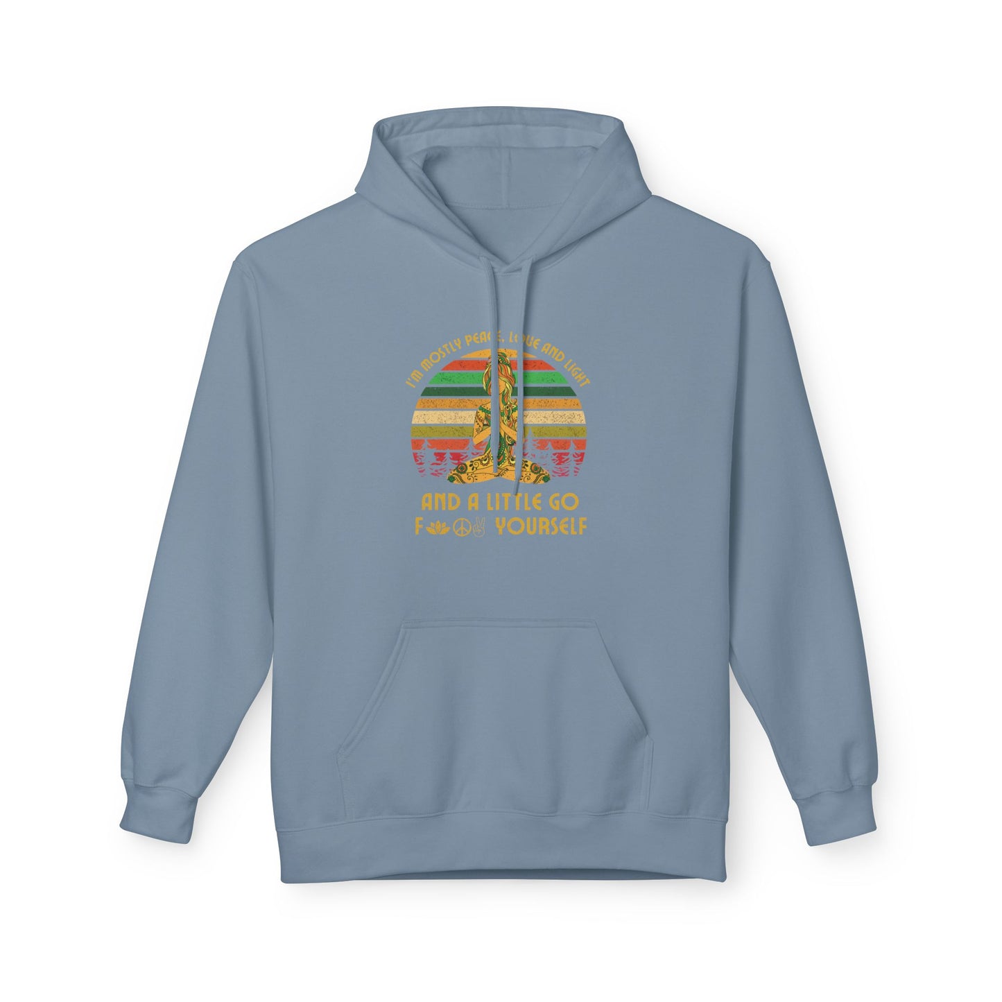 MOSTLY PEACE LOVE & LIGHT • Lustiger Spruch Yoga Humor • Hoodie für Damen & Herren Kuschelpullover • Baumwolle 🌿