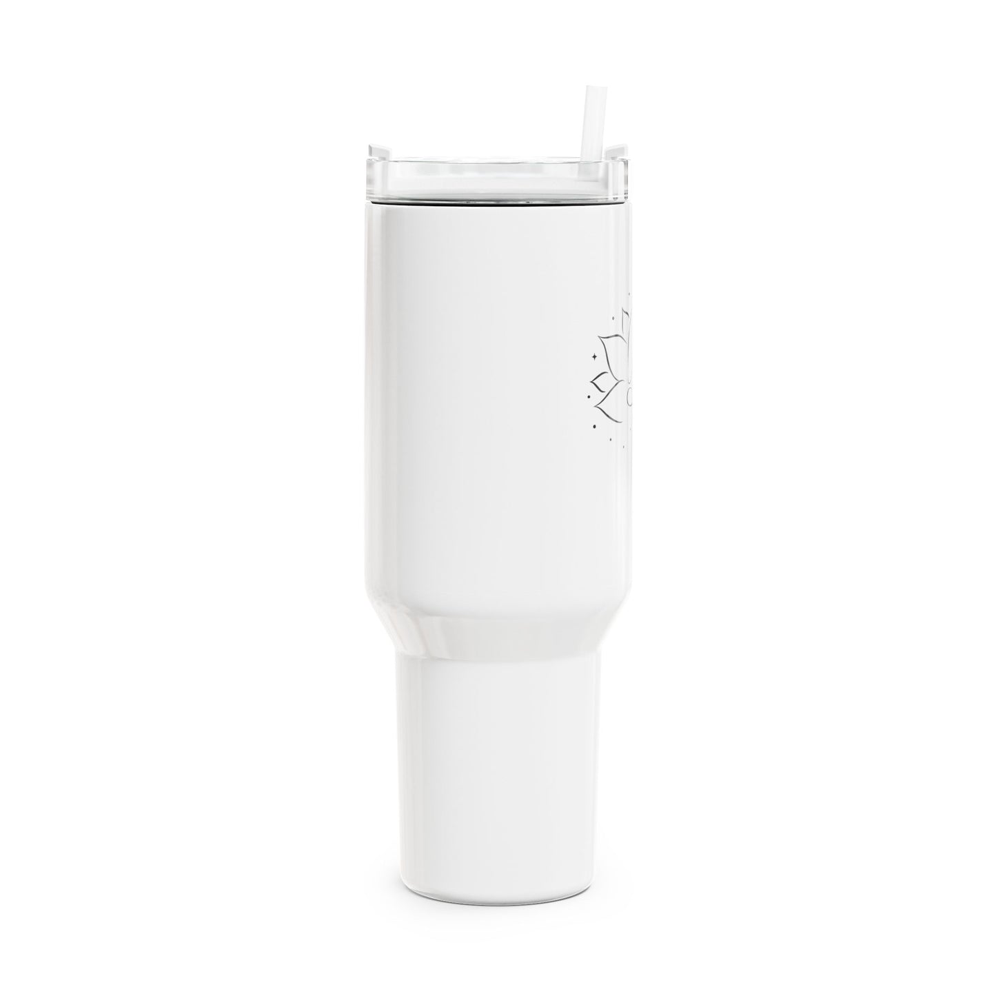MEDITATION YOGI IN LOTUSBLÜTE • Tumbler mit Henkel & Strohhalm • XXL Reisebecher 1,2L
