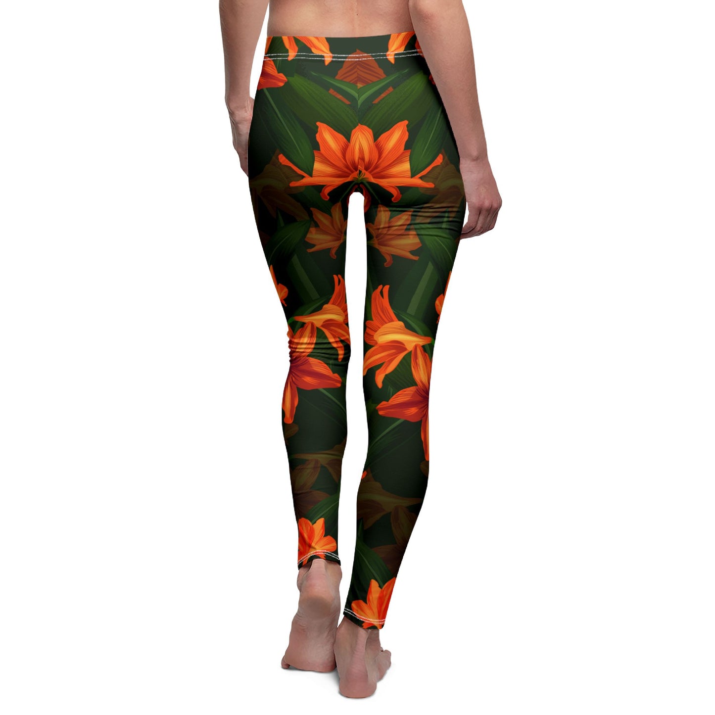 LILILIENBLUME HAWAII DSCHUNGEL, EXOTISCHE BLUMEN • Damen-Leggings mit Print Aufdruck • Beste Leggings für Sport & Alltag