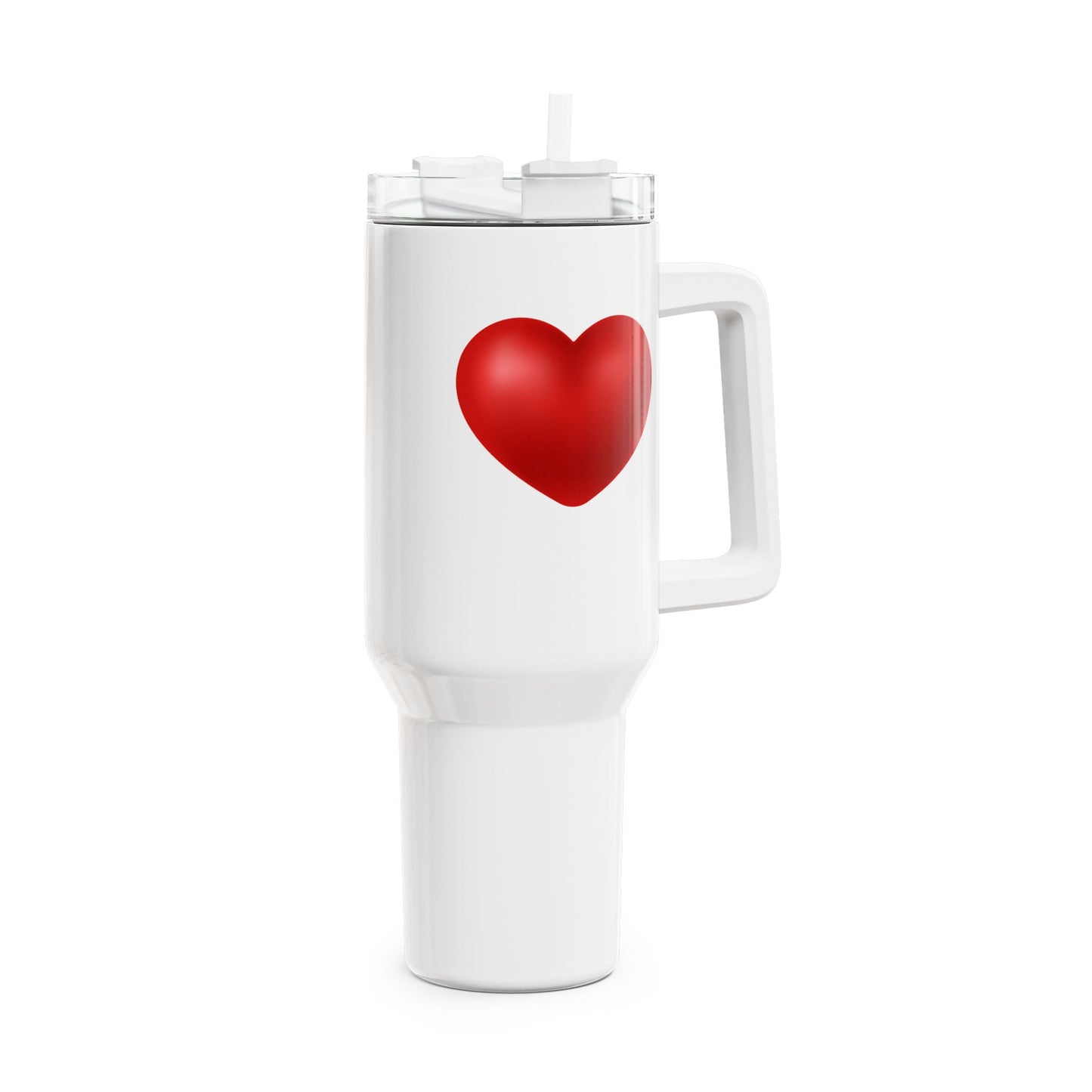 ROTES LIEBESHERZ LIEBESBEWEIS Geschenkidee • Tumbler mit Henkel & Strohhalm • XXL Reisebecher 1,2L