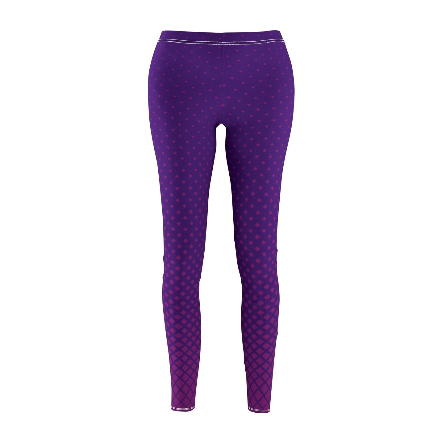 LILA VIOLETTE LEGGINGS MIT ROSA PINKEN PUNKTEN RAUTEN MUSTER • Beste Leggings für Sport & Alltag