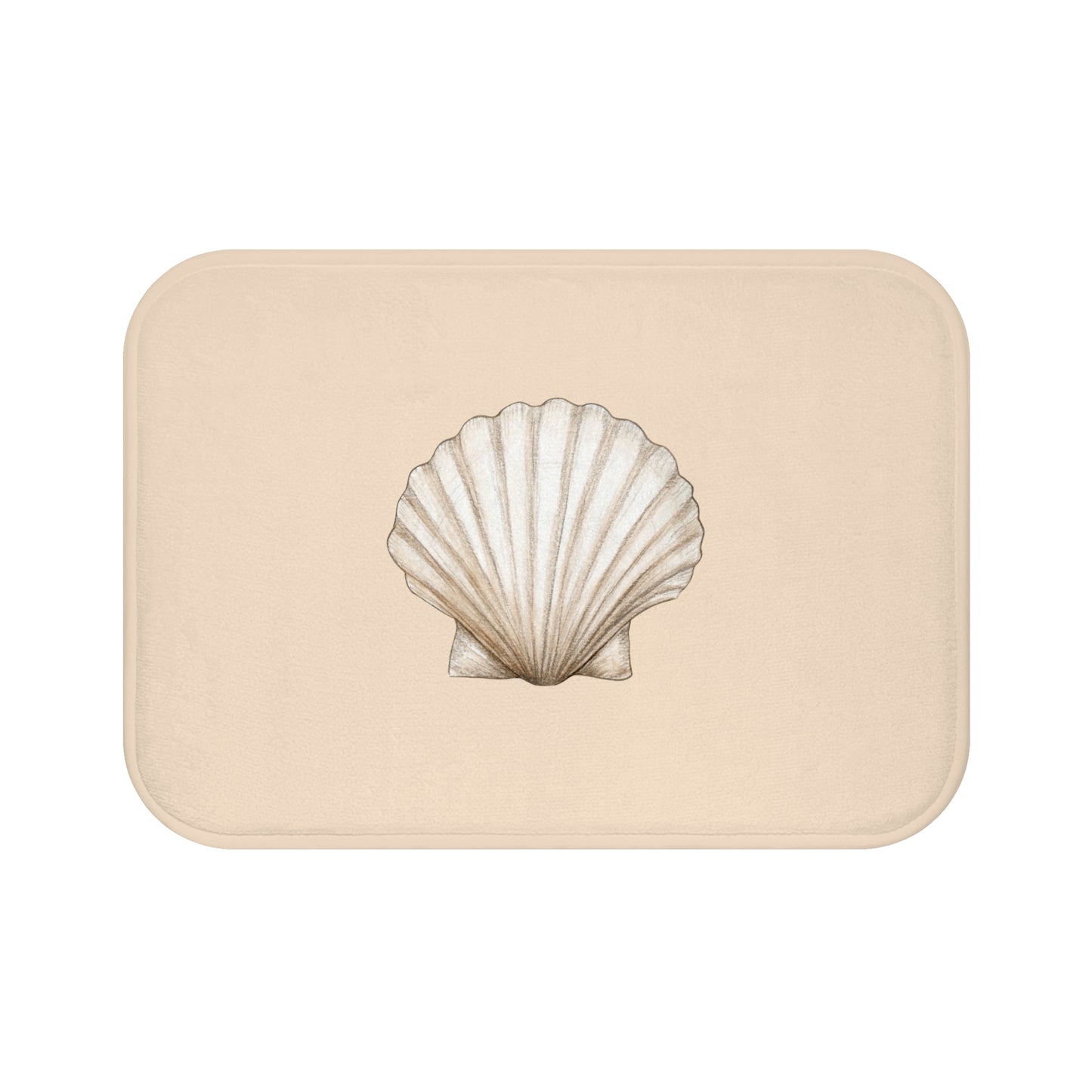 MUSCHEL SANDSTRAND URLAUBSMOTIV • Badvorleger Beige / Fussmatte / Badteppich EXTRA Weich • 43 x 61 cm & 53 x 86 cm