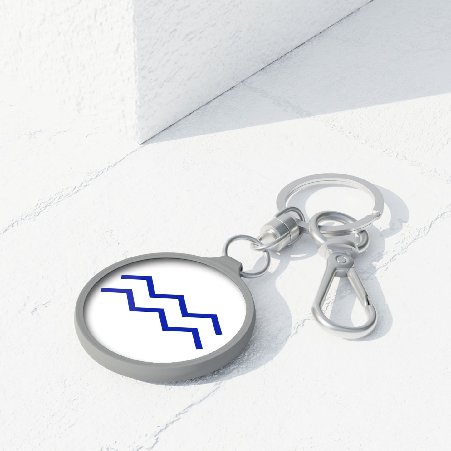 WASSERMANN SYMBOL AQUARIUS STERNZEICHEN Tierkreiszeichen • Edler Luxus Schlüsselanhänger mit Karabiner für Frauen & Männer