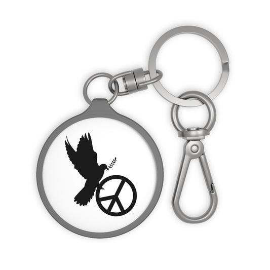 PEACE ZEICHEN FRIEDENSTAUBE • Edler Luxus Schlüsselanhänger mit Karabiner für Frauen & Männer