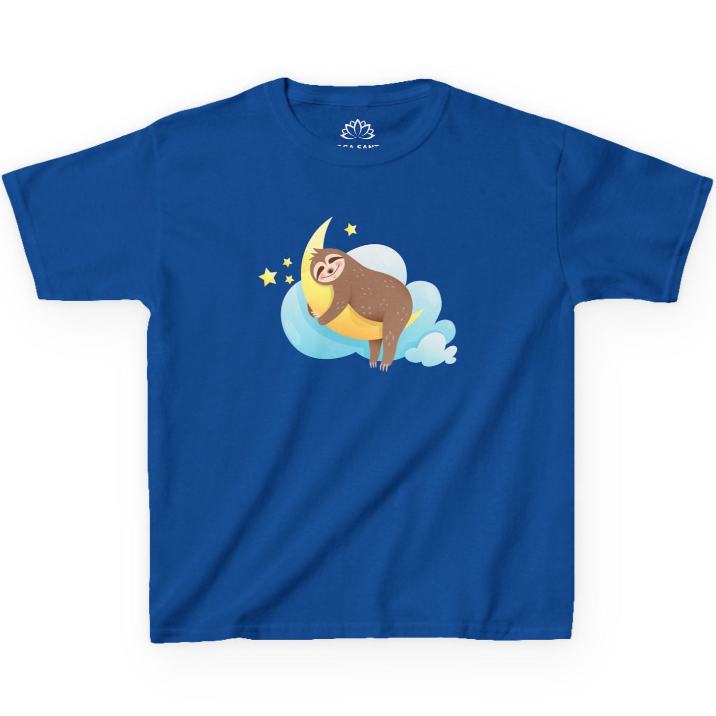 FAULTIER MOND STERNE WOLKE NIEDLICH SÜßE COMIC ZEICHNUNG • Pijama Schlafoberteil Oversize Kinder T-Shirt Mädchen Jungen • BIO Baumwolle 🌿