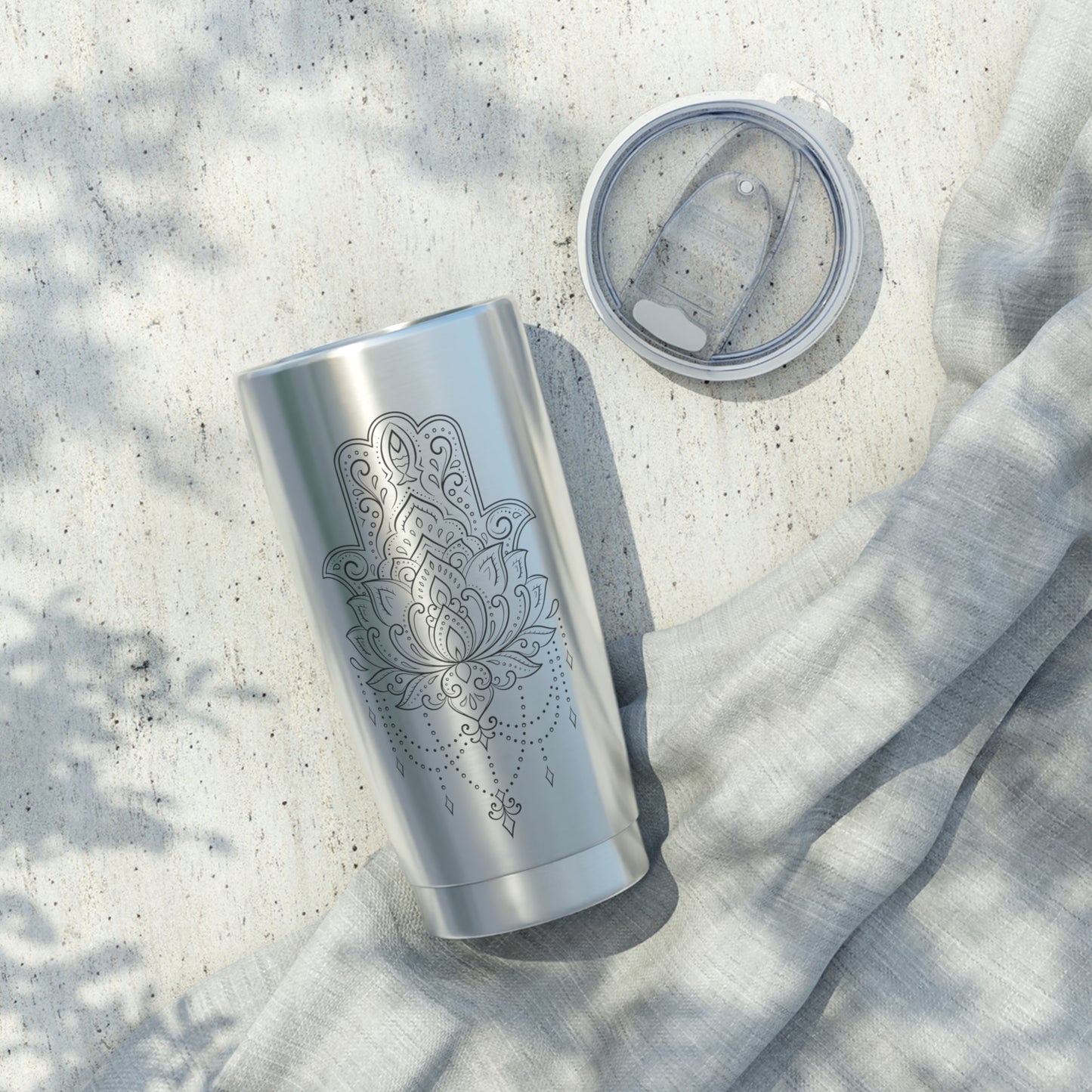 FATIMAS HAND MANDALA DEZENTES DESIGN• Thermo-Reisebecher XL • 590 ml • Tumbler Vagabond