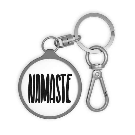 NAMASTE - YOGA SPRUCH BEGRÜßGUNG • Edler Luxus Schlüsselanhänger mit Karabiner für Frauen & Männer