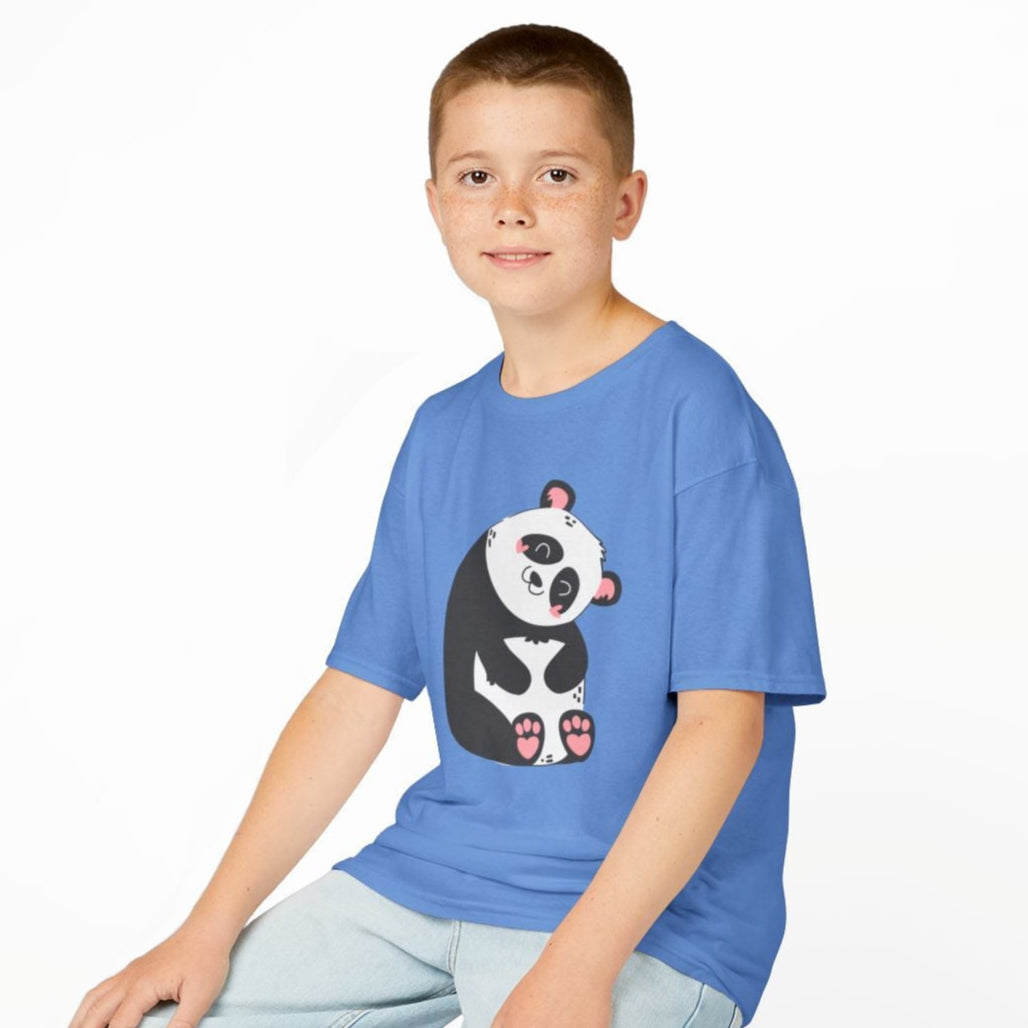 PANDA NIEDLICH SÜß COMIC ZEICHNUNG • Oversize Kinder T-Shirt Mädchen Jungen • BIO Baumwolle 🌿