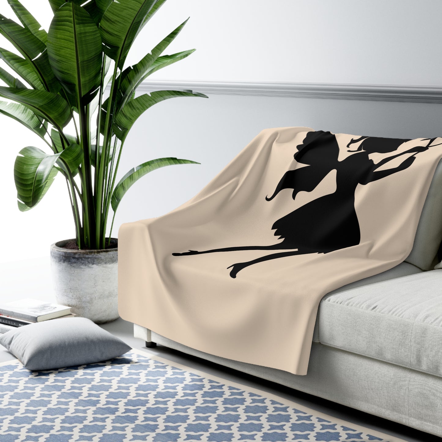 FEE MAGISCH ZAUBERDECKE • Meditationsdecke Beige & CremeWeiß • Sherpa Wohndecke 130x150cm & 150x200cm
