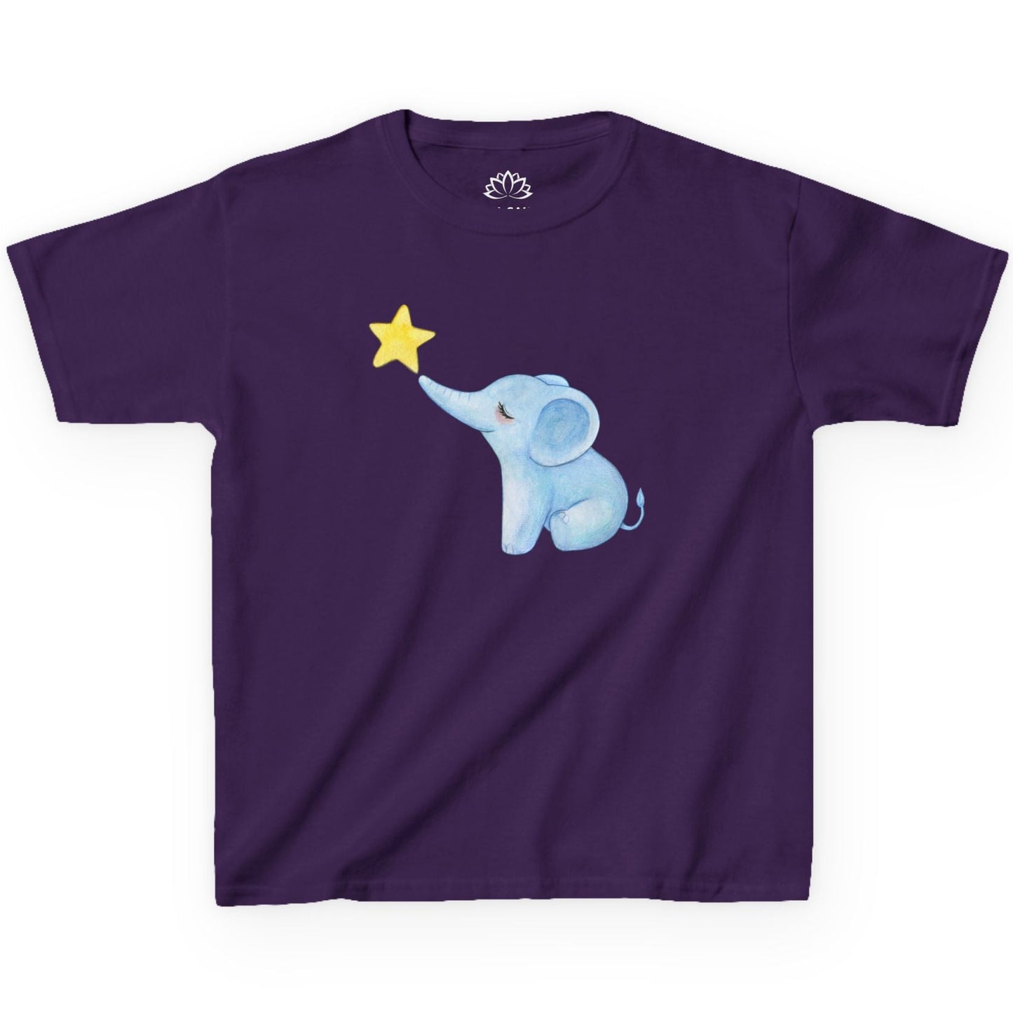 ELEFANT STERN SÜß NIEDLICH COMIC ZEICHNUNG • Pijama Schlafoberteil Oversize Kinder T-Shirt Mädchen Jungen • BIO Baumwolle 🌿